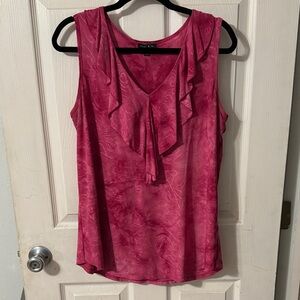 Dana Buchman Fuchsia Ruffle Blouse